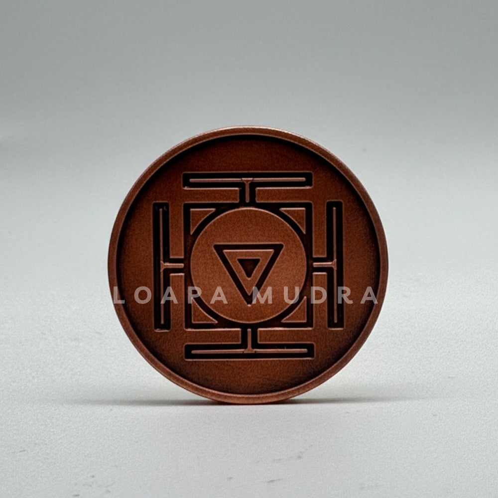 Linga Bhairavi Copper Antique Coin By Loapa Mudra