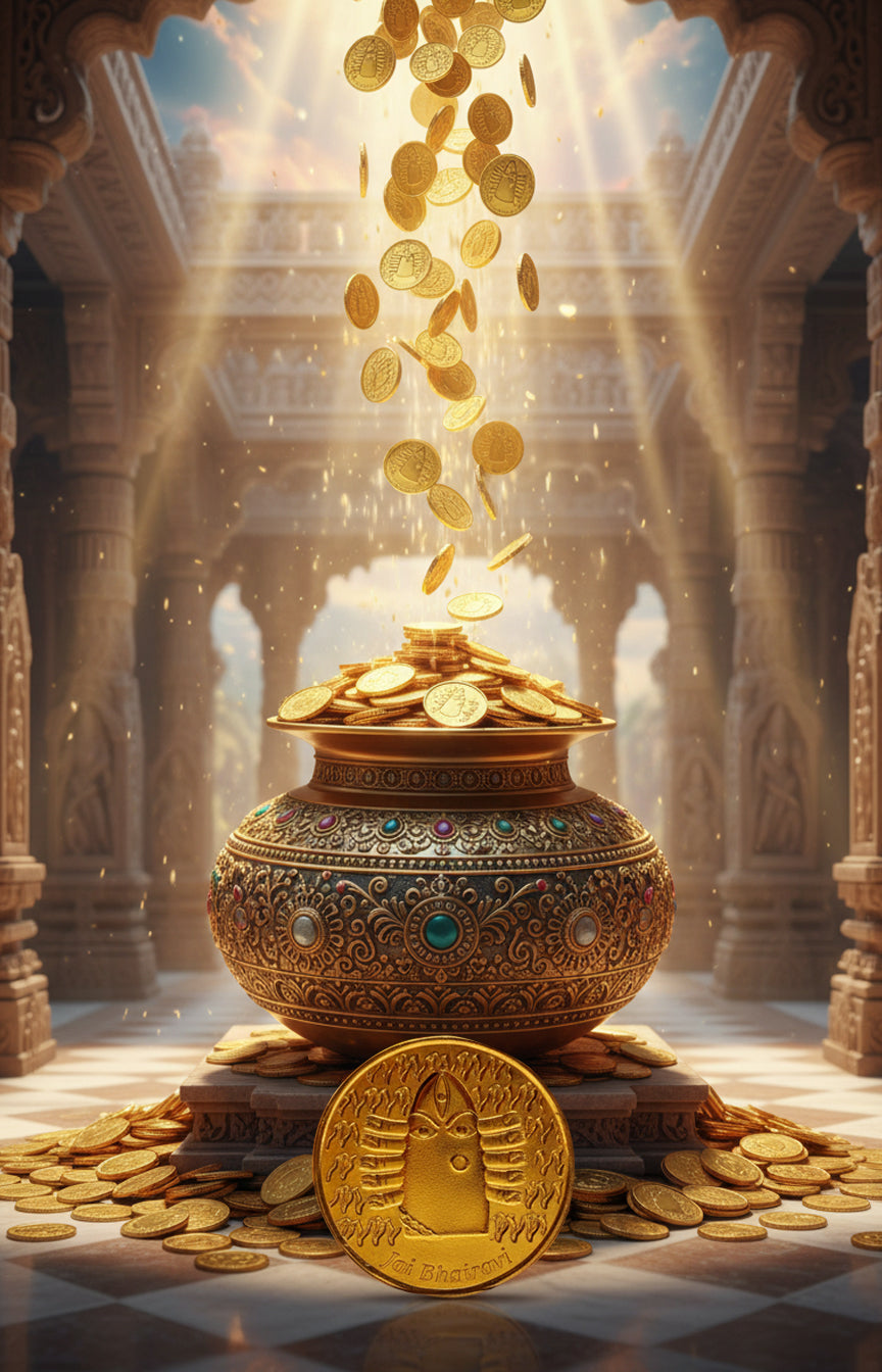 Linga Bhairavi 24 Carat Gold Plated Coin by Loapa Mudra